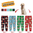 Personalized Custom Photo Dog Cat With Christmas Pattern Men and Women's Sweatpants HM21082301SP
