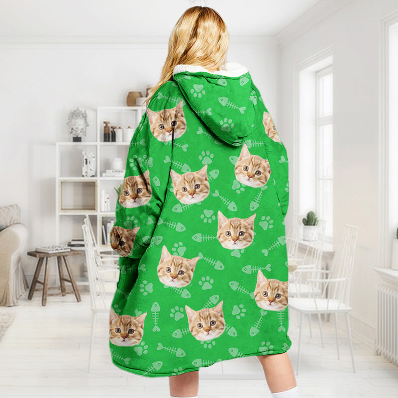 Personalized Upload Photo Dog Cat Hoodie Blanket TL11082302HB