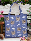 Personalized Upload Pet Photo Quilted Tote Bag TL22092301