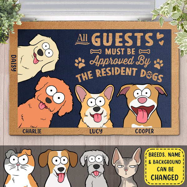 Dog and Cat Personalized Home Decor Doormat TL270324