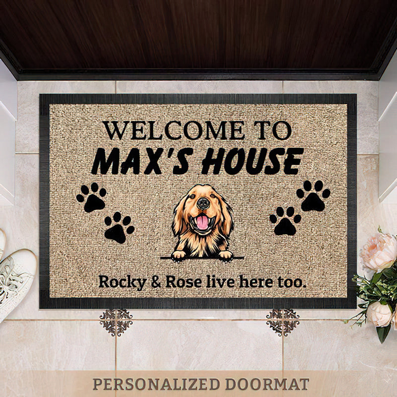 Personalized Welcome To House Dog Doormat TL01022301DM