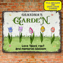 Personalized Custom Grandma's Garden House Warming Gift Home Decor Metal Sign TN120424