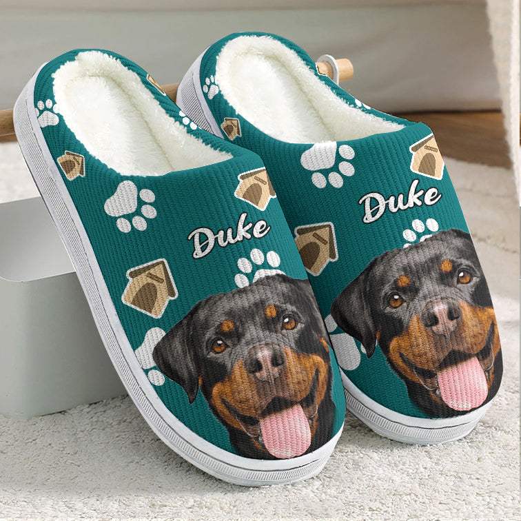 Personalized Custom Photo Dog Cat Plush Slippers TL271001S