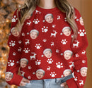 Personalized Upload Pet Photo With Christmas Pattern Sweatshirt HM18092301SS