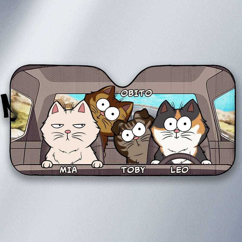 Personalized Journey Of The Cats Auto Sunshade DT100424