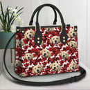 Personalized Custom Pet Photo Camo Background Leather Bag HM25092301