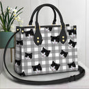 Personalized Custom Photo With Christmas Pattern Cat Leather Bag HM25092302