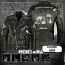Personalized American State Custom Leather Jacket SN10072501