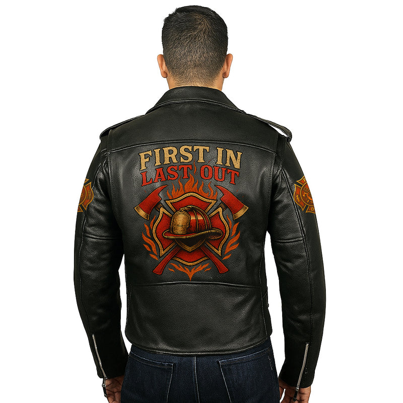Personalized Firefighter Custom Leather Jacket SN15072501