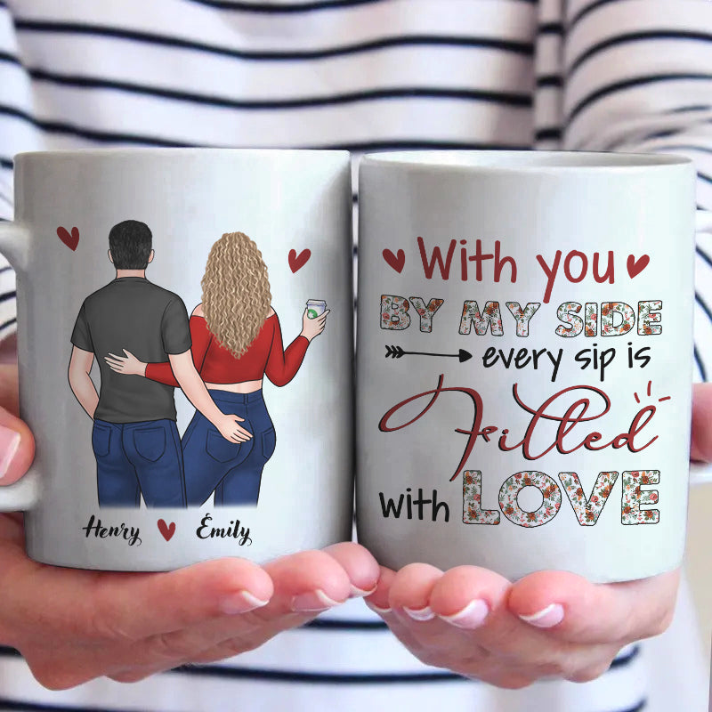 With You By My Side Couple Personalized Custom Mug TN09042401