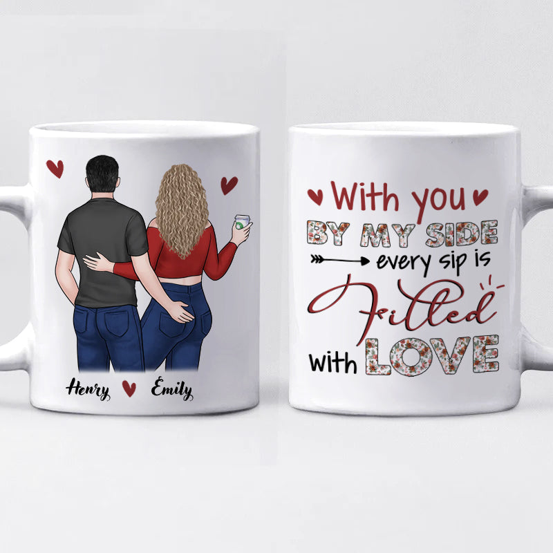 With You By My Side Couple Personalized Custom Mug TN09042401