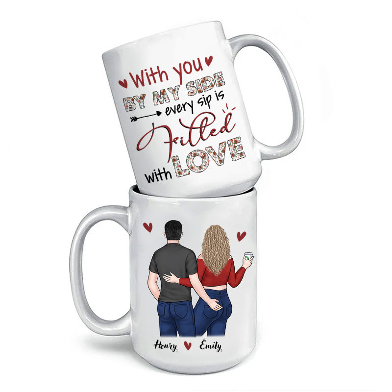 With You By My Side Couple Personalized Custom Mug TN09042401