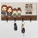 Home Is Where The Keys Are Family Personalized Custom Key Hanger CD030424