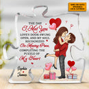 Personalized The Day I Met You Couple Custom Puzzle Shaped Acrylic Plaque HM120424