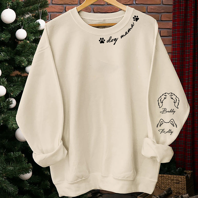 Personalized Dog and Cat Custom Unisex Sweatshirt With Design On Sleeve DT03042401