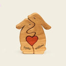 Personalized Rabbit Family Wooden Art Puzzle - Gift For Family TL12092301WC