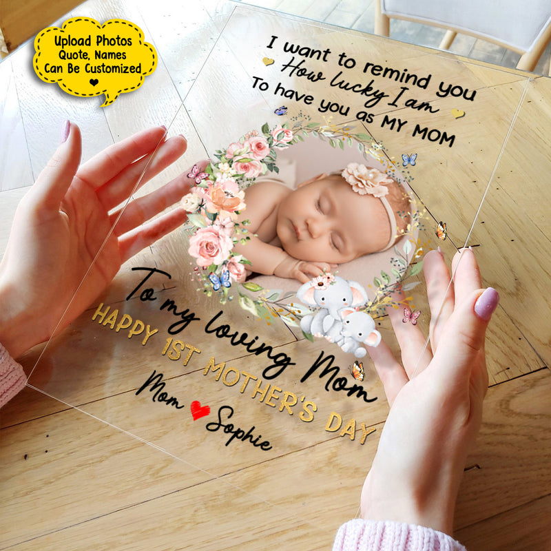 Personalized Upload Photo Happy 1st Mother's Day Acrylic Plaque HM150424