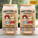 Personalized Coworker Friendship Glass Cup, Iced Coffee Cup HM100424