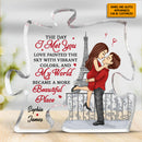 Personalized The Day I Met You Couple Custom Puzzle Shaped Acrylic Plaque HM120424