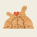 Personalized Rabbit Family Wooden Art Puzzle - Gift For Family TL12092301WC