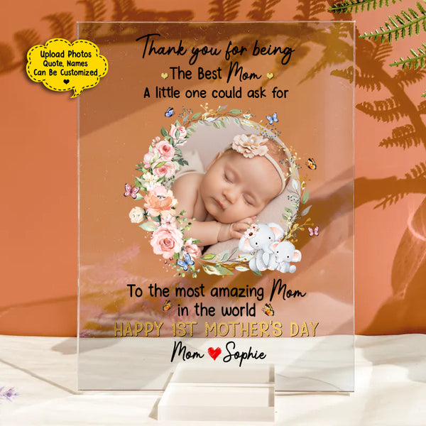 Personalized Upload Photo Happy 1st Mother's Day Acrylic Plaque HM150424