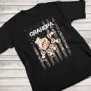 Personalized Awesome Grandpa Hands Fist Bump Flag Shirt HM020424