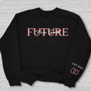 Personalized Wife Fiancee Ring On Sleeve Anniversary Gift Wifey Sweatshirt DT040424