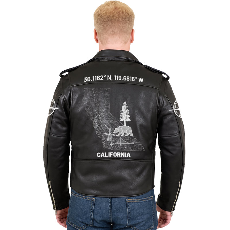 Personalized American State Custom Leather Jacket SN10072501