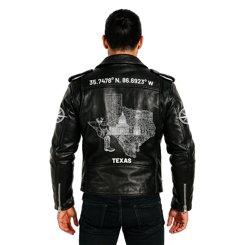 Personalized American State Custom Leather Jacket SN10072501