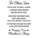 Leather Photo Frame Personalized First Mother’s Day Gift, Keepsake Plaque, Our First Chapter Together TD170301FR