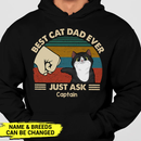 Personalized Best Cat Dad Ever - Gift for Dad Shirt TL221202TS