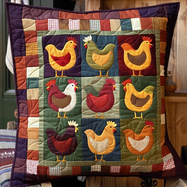 Chicken TAI080324050 Quilted Pillow Case