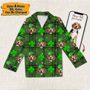 Personalized Custom Photo Dog Cat Face St Patrick's Day Pajamas HM12012302PJ