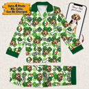 Personalized Custom Photo Dog Cat Face St Patrick's Day Pajamas HM12012301PJ
