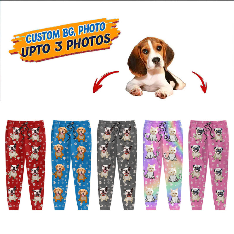 Personalized Custom Photo Dog Cat For Men and Women Sweatpants TL201201SP