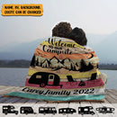 Personalized Home Is Where You Park It Camping Sherpa Fleece Blanket TL041001BF