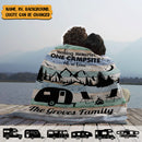 Personalized Home Is Where You Park It Camping Sherpa Fleece Blanket TL041001BF
