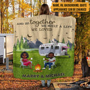 Personalized Together We Build A Life We Loved Camping Sherpa Fleece Blanket TL031001BF