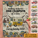 Personalized Welcome To Our Campsite Camping Sherpa Fleece Blanket TL061001BF