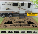 Personalized Weekend Forecast A Chance Of Drinking Camping Patio Mat HM011101RG