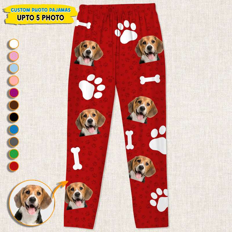 Personalized Custom Photo Dog Cat With Accessories Pattern Pet Pajamas TL171101PJ
