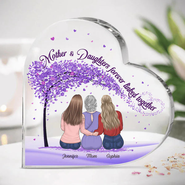 A Bond That Can't Be Broken, Mom & Daughters Custom Shaped Acrylic Plaque HM27032301AP