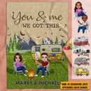 Personalized Together We Build A Life We Loved Camping Sherpa Fleece Blanket TL031001BF