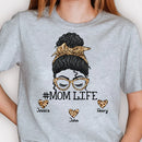 Personalized Mom Life Messy Bun Shirt TL12012301TS