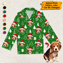 Personalized Custom Photo Dog Cat Face Christmas Pajamas HM161201PJ