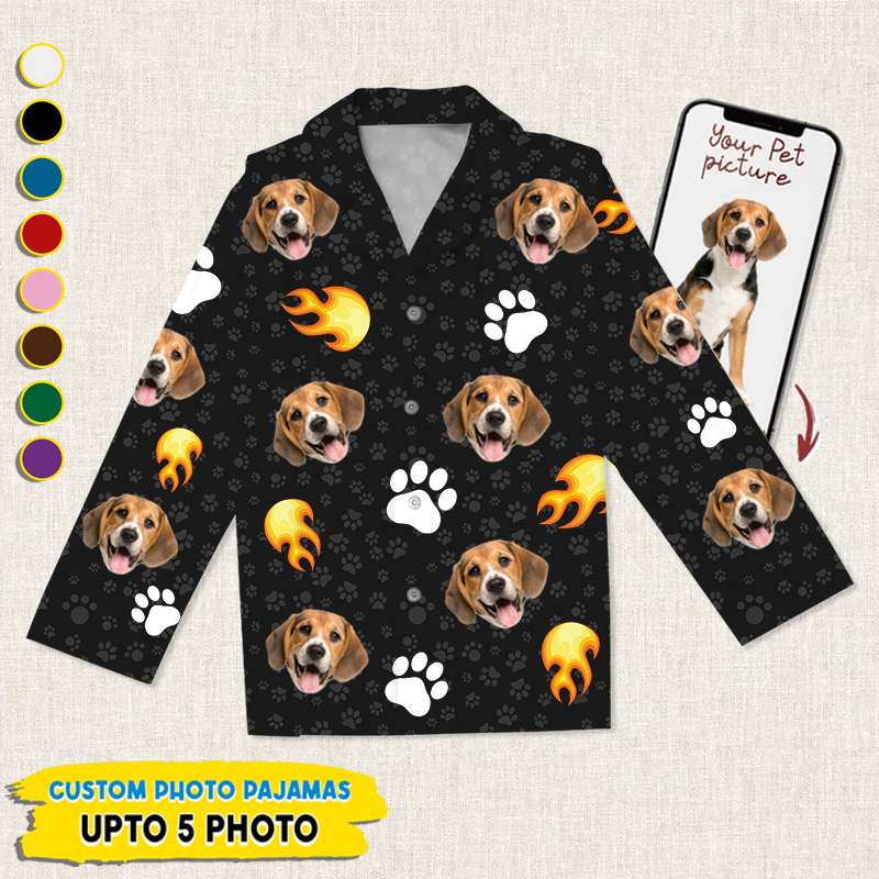 Personalized Custom Photo Dog Cat With Accessories Pattern Pet Pajamas TL171101PJ