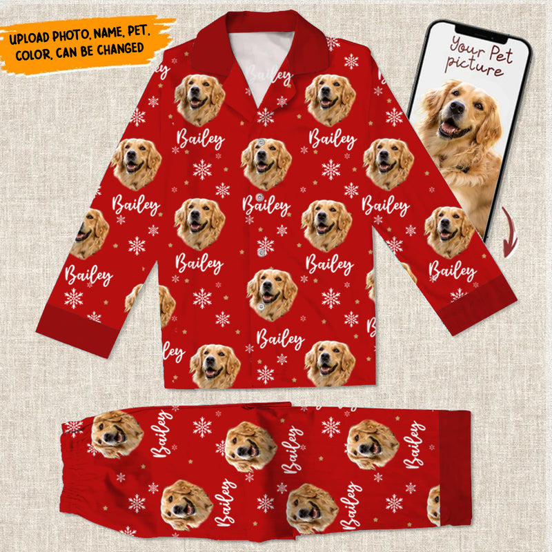 Personalized Custom Photo Dog Cat Christmas Pajamas TL011101PJ