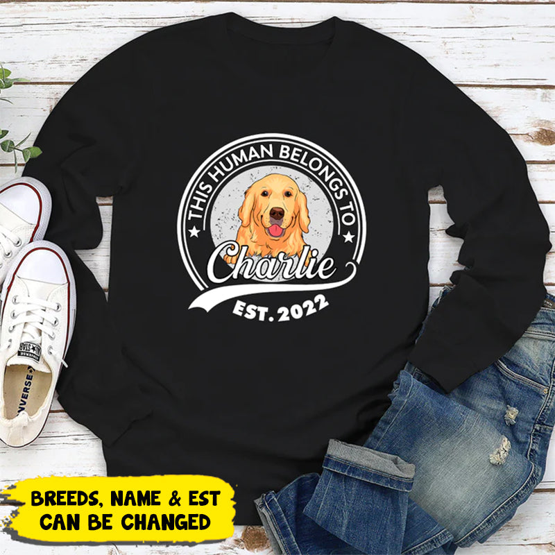 Personalized This Human Belongs To Dog Shirt TL270902TS