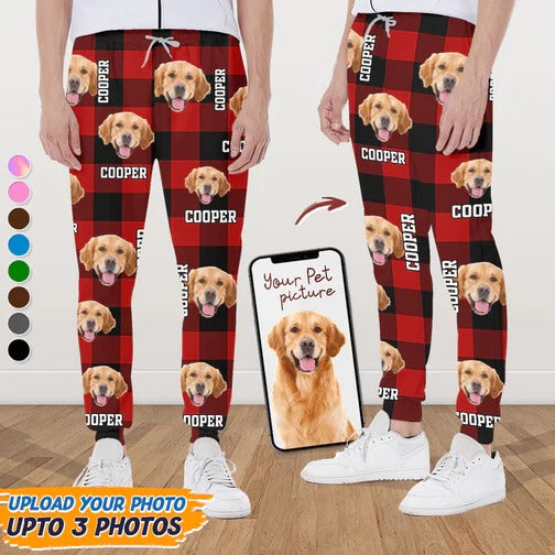 Personalized Custom Photo Dog Cat Christmas Men And Women Sweatpants HN251101SP