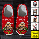 Personalized Dog Christmas Plush Slippers TL291001S